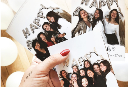 Trois photos imprimées par le photobooth Josepho d’un groupe d’amies