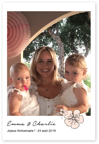 Lola Rossi et ses enfants pris en photo par le photobooth Josepho