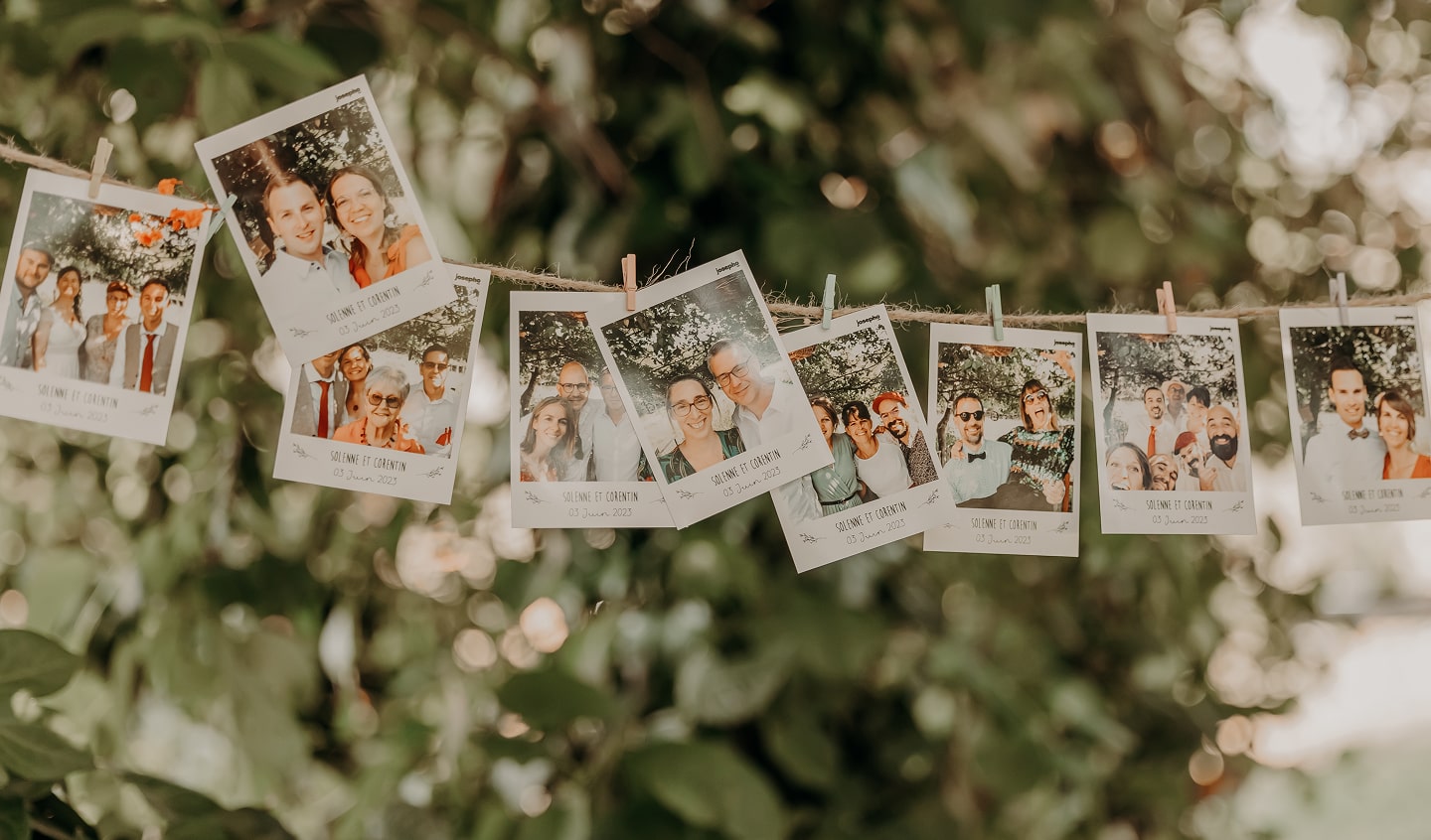 Photo personnalisée d'une borne photo mariage