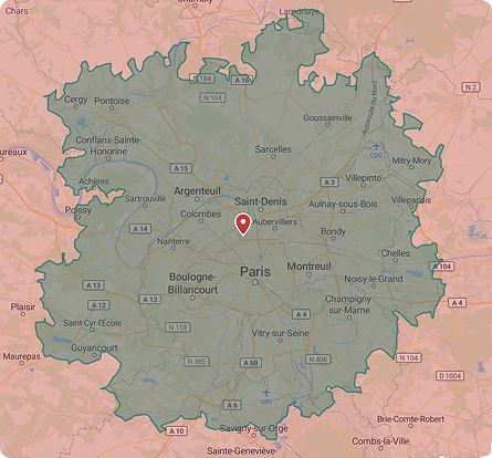 Carte des zones de livraison